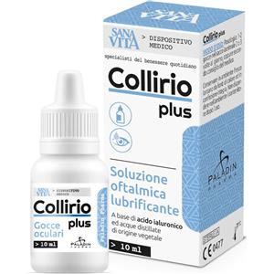 Paladin Pharma Sanavita Collirio Plus 10 ml - Soluzione Oftalmica Lubrificante con Acido Ialuronico
