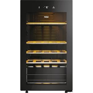 Haier, Cantina Vino HWS34GGH1, Wine Bank 50 Serie 3, 34 bottiglie, 37 dB, Connessa, Vetro Anti-UV, Monozona, Nero, AxLxP 85x47,5x45,6 cm [Classe di efficienza energetica G]