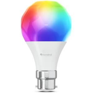Nanoleaf Matter Essentials Lampadina LED B22 RGBW Smart e Dimmerabile - Luci Led 16M Colori, Matter over Thread, Bluetooth, Funziona con Google Home Apple, Sincronia Musica e Monitor, Casa e Gaming