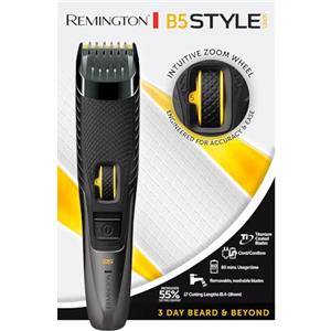 Remington Regolabarba, 17 impostazioni di lunghezza 0.4-18 mm, Style Series B5 (Lame in titanio autoaffilanti, rotella di regolazione, uso senza cavo, 60 min di autonomia, custodia da viaggio) MB5000