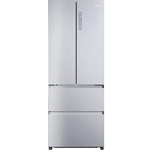 Haier FD 70 Serie 5 Frigorifero Combinato a 4 Porte, 446 Litri, No Frost, Cassetti Easy Access, Funzione MyZone, Luci LED, 70 x 67,5 x 190 cm, Classe E, Libera Installazione, Argento - HFR5719ENMG