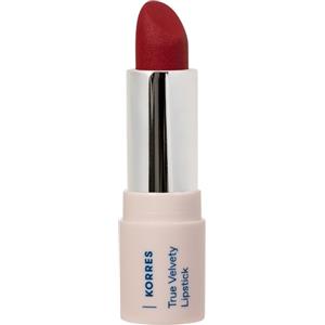 KORRES True Velvety Lipstick Rossetto 3 g - Vivid Red, Texture Cremosa e Colore Intenso con Estratto di Melograno