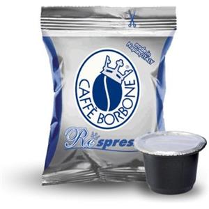 CAFFÈ BORBONE Capsule Borbone Respresso compatibili Nespresso miscela nera rossa blu oro dek pz. 50 100 200 300 400 500 600 (50, Miscela Blu)