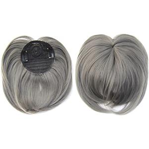 Faringoto Fermaglio per capelli con frangia per le donne, parrucca per capelli setosa clip on parrucca