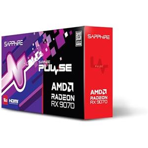 Sapphire Pulse AMD RADEON™ 9070 RX Scheda video da gioco, 16 GB, dual HDMI, dual DP