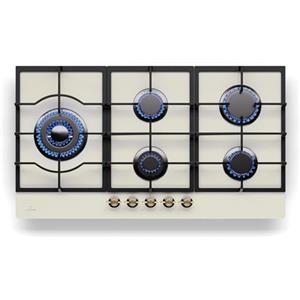 Klarstein Piano Cottura 5 Fuochi Gas, Piano Cottura a Gas Integrato 11100 W, Piano Cottura 5 Fuochi Gas Incasso in Acciao Inox, Piano Cottura 5 Fuochi Gas per Wok, Piano Cottura a Gas 5 Fuochi
