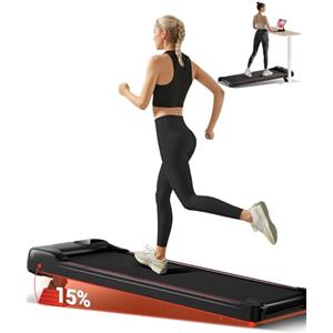 CURSOR FITNESS CURSOR Tapis Roulant con Inclinazione 15%, Tapis Roulant Salvaspazio Elettrico 1-10KM/H, Walking Pad con Motore Silenzioso da 2,5 HP e Tripla Ammortizzazione, Max. Carico Massimo 136KG