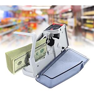 GMSLuu Mini Conta Banconote Contasoldi Contamonete Macchina Portatile Maneggevole 600pz/min Display Led Grigio Solo Con Funzione Di Conteggio E Con Design Compatto
