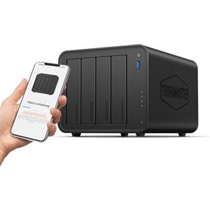 TERRAMASTER Storage NAS a 4 bay F4-425 - CPU quad-core Intel x86, 4 GB RAM, LAN 2,5 GbE, server multimediale di storage basato su rete per utenti privati (senza disco rigido)