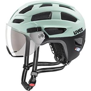 uvex finale visor - sicuro casco da città unisex - con visiera - con luce a LED integrata - jade-black matt - 56-61 cm