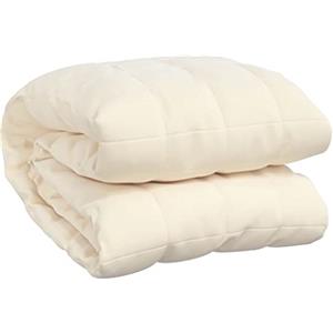 vidaXL Coperta Ponderata Crema Chiaro 140x200 cm 10 kg Tessuto