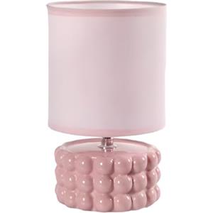 MA MAISON Lampada da Tavolo con Base Tonda in Ceramica - Comodino, Cavo Elettrico, Moderna, Soggiorno, Paralume, Camera da Letto, Abat Jour, d'Appoggio, Illuminazione - Effetto Bubble con Bolle