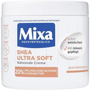 Garnier Mixa Crema per la cura della pelle molto secca per viso, corpo e mani, adatta per neonati, bambini e adulti, con burro di karitè e glicerina, Shea Intensive Soft, 1 x 400 ml