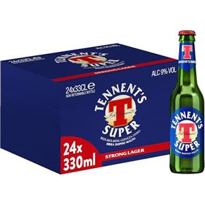 Tennent's Super Birra, Bottiglia - Pacco da 24 x 330 ml