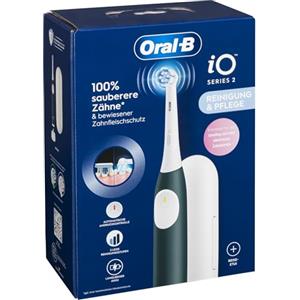 Oral-B iO Series 2 Spazzolino Elettrico Spazzolino Elettrico, 1 Testina, 3 Modalità di Pulizia Dentifica, Tecnologia Magnetica, Custodia da Viaggio, Progettata da Braun, Forest Green