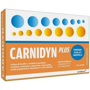 Alfasigma Carnidyn Plus 20 Bustine Da 5 G Gusto Arancia