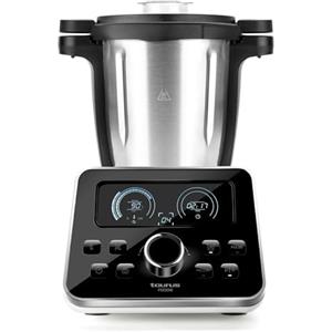 Taurus Foodie - Robot da cucina multifunzione da 3,5 litri con ricettario incluso, 31 funzioni, bilancia integrata, senza BPA, 1500 W, acciaio inossidabile, nero