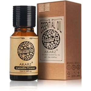 AKARZ Olio essenziale di fiori di camelia Naturale organico Olio di fiori di camelia per la cura della pelle del corpo e dei capelli, candela, fabbricazione, fai da te, aroma di massaggio 10ml