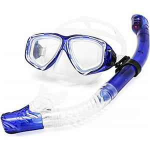 EnzoDate Ottico Diving Gear Kit miopia Snorkel impostata, Forza diversa per Ogni Occhio, Maschera Subacquea Superiore Secco miope