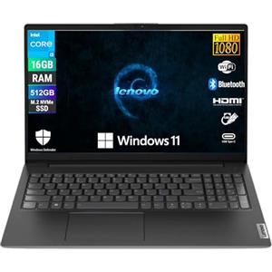 Lenovo, Notebook Pc Portatile, Display 15,6 Full HD, Intel i3-1315U 6 Core 3.3 Ghz, Ram 16 GB DDR4, 512 GB SSD NVMe, Win 11 Pro