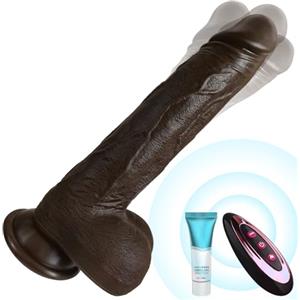 Generico Fallo di spinta realistico da 9,2 pollici con rotazione a impulsi e riscaldamento, vibratore anale per la stimolazione del clitoride e del punto G,potente ventosa, fallo anale per uomini, donne e gay