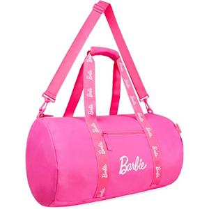 Barbie Borsone Bambina, Spaziosa Borsa Sport con Tasche Cerniera - Regalo Ragazza