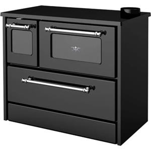 Your Self Srl Cucina A Legna Stufa 9 Kw Nera Beatrice Glass L87xP51xH79 Ecodesign 4 Stelle