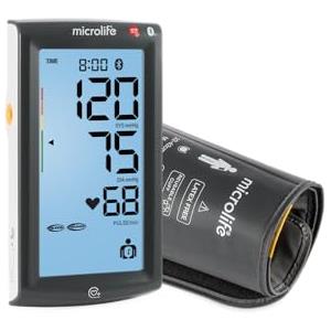 Microlife BP A7 - Sfigmomanometro touch screen con rilevamento AFIBsens, vincitore del premio per il design tedesco, approvato BIHS con MAM, PC Link per analisi dei dati, include polsino M-L (22-42 cm