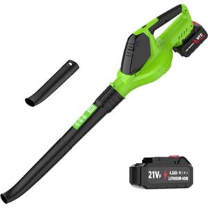 Carziyer Soffiatore Aspiratore a batteria da 21 V, Aspirafoglie a Batteria 3000 W, soffiatore parkside a 5 marce, spazzaneve per la cura del prato,aspiratore soffiatore elettrico