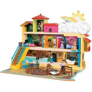 Jakks Pacific Disney Encanto Casa Bambola Madrigal - Playset con Mirabel, 3 Piani e 15 Accessori