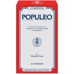 Erboristeria Magentina Populeo - Integratore Alimentare per Emorroidi con Coenzima Q10 e Rusco - 40 Compresse