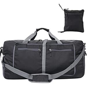 CestMall Borsone da viaggio pieghevole, CestMall borsa da palestra sportiva ripiegabile 70L con gancio in plastica e borsa per scarpe extra, borsa per il weekend impermeabile Borsa per la notte Borsone da