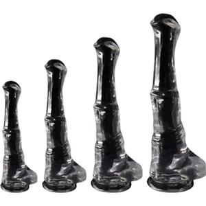 WARFVXIA Realistico Animale Cavallo Dildo con Ventosa Pene Anali Morbido Animale Cavallo Pene Mostro Dildo con Testicoli Plug Anale Butt Plug Stimolatore del Punto G Giocattolo(S)