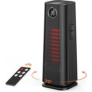 EasyAcc® Termoventilatore 2000W Stufe Elettriche Portatile Riscaldatore da Tavolo Silenzioso-Basso Consumo Energetico-Rotante Automatica-4 Livelli di Temperatura Per Camere Ufficio Bagno