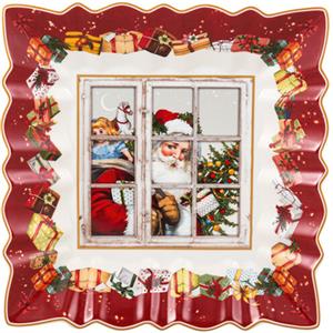 Villeroy & Boch Coppa Ciotola Babbo Natale 23cm - Porcellana Multicolore per Dolcetti e Decorazioni Natalizie