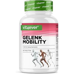 Vit4ever Mobilità articolare - Altamente dosato con 7 ingredienti: Glucosamina + Condroitina + MSM + Acido ialuronico + Collagene + Vitamina C - Senza additivi indesiderati (160 compresse)