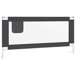vidaXL Sponda Letto Sicurezza Bambini Grigio Scuro 180x25 cm Tessuto