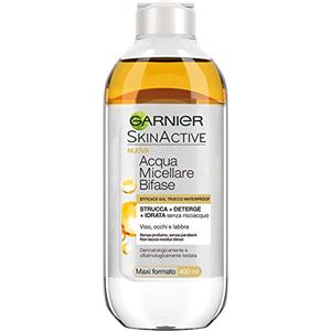 Garnier Acqua Micellare Bifase con Olio d'Argan Efficace sul Trucco Waterproof, 400 ml, Pacco da 3 Pezzi