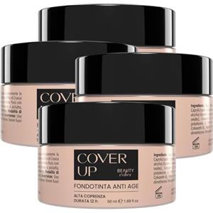 ALOHALABS Fondotinta Cover Up 200ml - Alta Copertura Waterproof con Sodio Ialuronato - Correttore Occhiaie, Primer e BB Cream Idratante