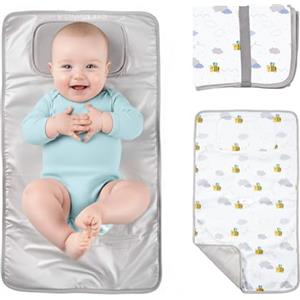 TENDS Fasciatoio da viaggio, impermeabile, pieghevole, lavabile e imbottito, compatto, ideale per il comfort e la pulizia del bambino, perfetta borsa per pannolini come regalo originale per neonati