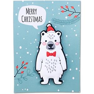 Jungle Empire Calamita natalizia con orso polare | regalo di Natale | pensierino di Natale | piccole idee per calendario dell'Avvento | da riempire con calendario dell'Avvento