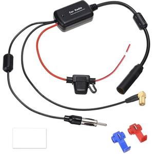 Ksywydu 3-in-1 Amplificatore Antenna Auto, Cavo SMB Antenna Splitter, DAB Adattatore Splitter Universale, Amplificatore di Segnale per Autoradio Sony, Pioneer, Kenwood, Alpine, JVC, Radio FM DAB+ Plus