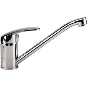 Inodiref Rubinetto Lavello Cucina Miscelatore Cucina Monocomando Girevole a 360° Rubinetto Cucina con Regolazione Caldo/Freddo e Tubo Caldo/Freddo da 60cm Cromatura Classico