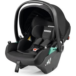 Peg Perego Primo Viaggio Lounge - Seggiolino Auto Neonato Reclinabile ISOFIX (40-87 cm), 0-15 mesi, 0-13 kg, Capottina UPF 50+, Seduta Imbottita, Protezioni Laterali, Compatibile con Passeggini, Onyx