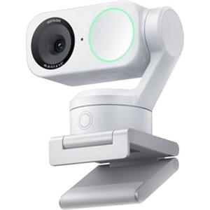 Insta360 Link 2 Bianco- PTZ 4K Webcam per PC/Mac, Sensore da 1/2, IA Tracking, HDR, Mic di cancellazione del rumore IA, Controllo gestuale per lo streaming, Videochiamate, Gaming.