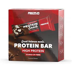 Prozis Protein Snack 30 g Cocco, Barretta Proteica, Ottima per i tuoi Obiettivi Fitness, Favorisce lo Sviluppo Muscolare, Confezione da 6 Pezzi