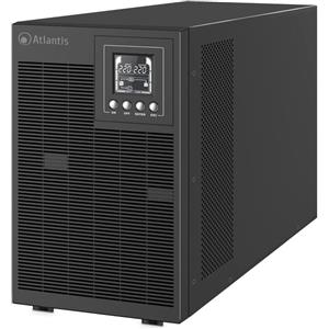 Atlantis A03-OP3002P PRO UPS OnLine Gruppo di Continuita' Server Doppia conversione Onda Sinusoidale Pura 3000VA 2700W, Tower display LCD, USB, seriale RS-232, 4 uscite IEC, slot SNMP, 6x12V-9Ah