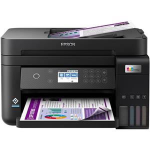 Epson EcoTank ET-3850 stampante A4 (stampa, copia, scansione) ADF, display LDC, USB, Wi-Fi Direct, Ethernet, Epson Smart Panel, AirPrint, serbatoi flaconi alta capacita', fronte-retro, Nero