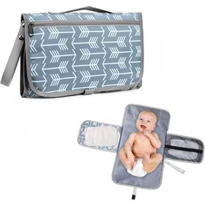 Rieoany Fasciatoio Portatile Neonato, Materassino Fasciatoio Pieghevole Impermeabile con Tasche Portaoggetti, Tappetino Neonato, Riutilizzabile Lavabile In Lavatrice per la Casa, Viaggio e I'esterno