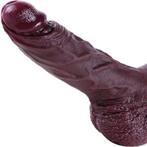 Umania Dildo grande e realistico da 25 cm di spessore, in silicone nero spesso, dotato di potente ventosa, con diametro di 6 cm per il punto G, con pene anale XL esteso, adatto a uomini e donne